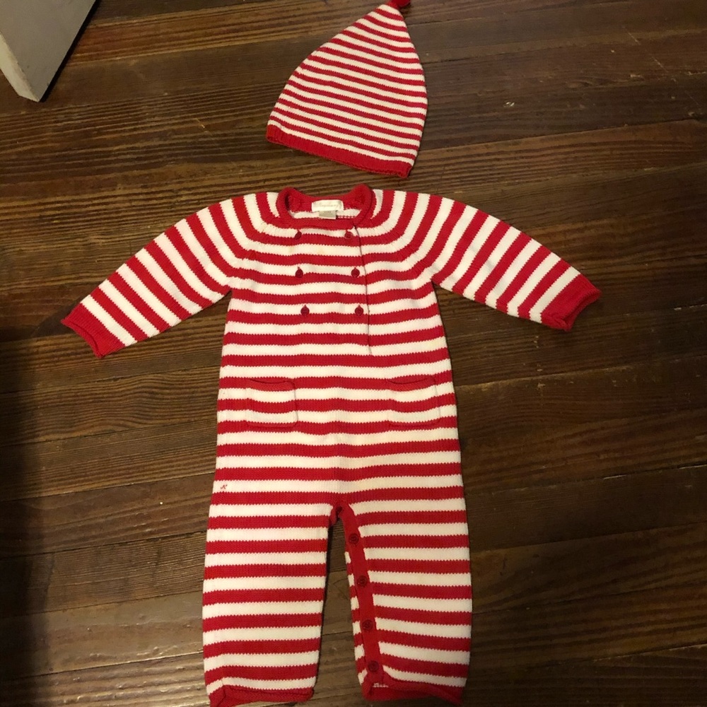 Strasburg 12 Months Sweater outfit and hat EUC